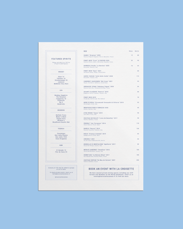 Canva restaurant menu template in plain background.