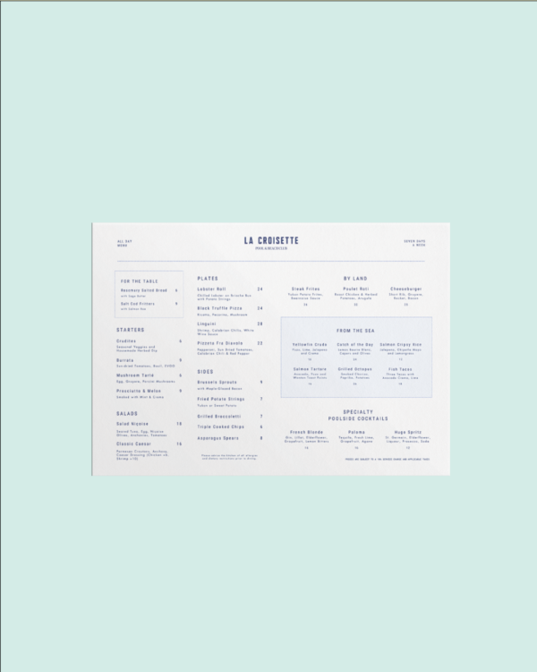 Canva restaurant menu template in plain background.