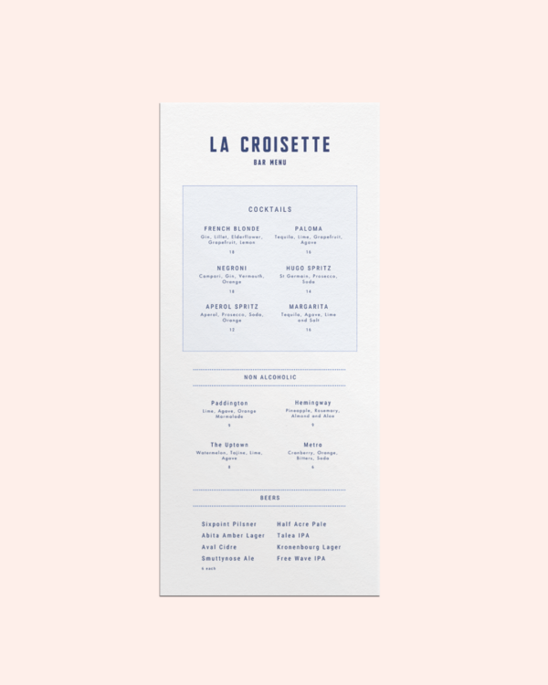 Canva restaurant menu template in plain background.