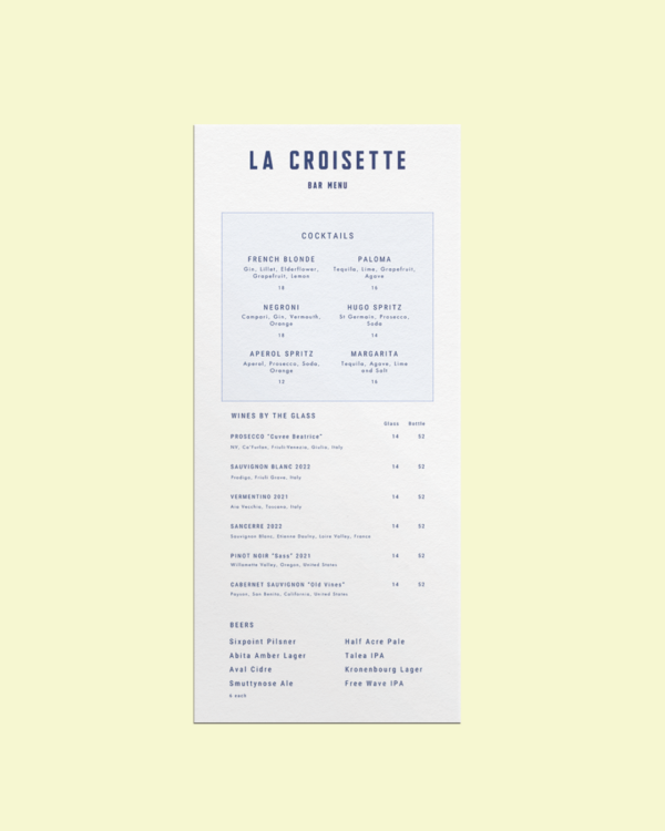 Canva restaurant menu template in plain background.