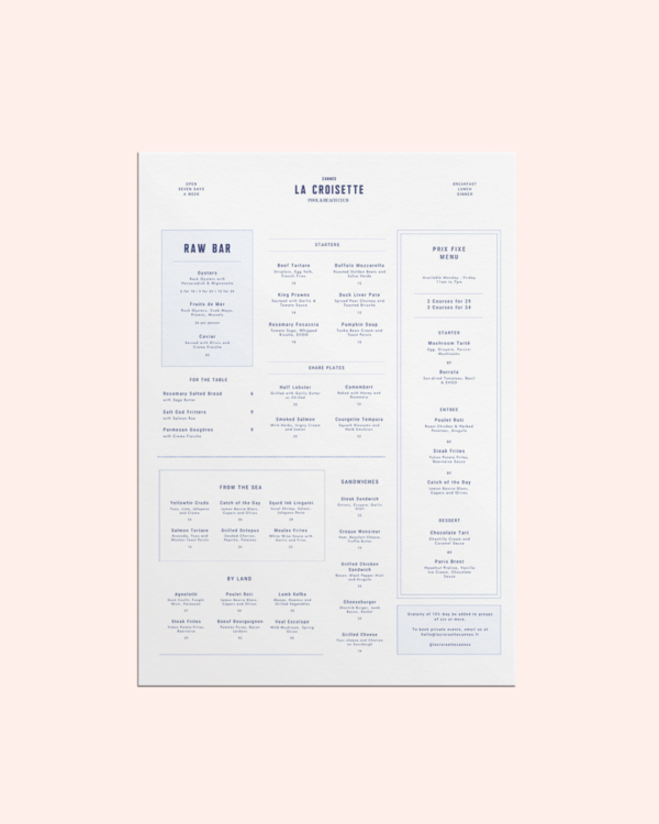 Canva restaurant menu template in plain background.