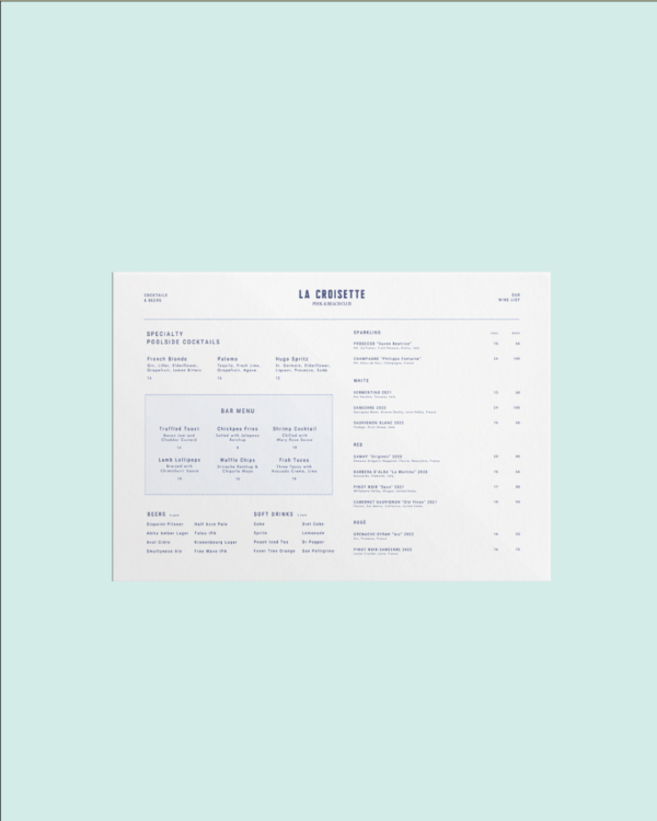 Canva restaurant menu template in plain background.