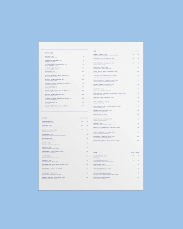 Canva restaurant menu template in plain background.