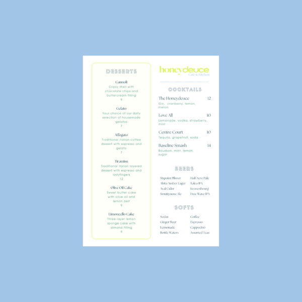 Honeydeuce | Canva Menu Templates | Cafe & Restaurant Menus - Image 13